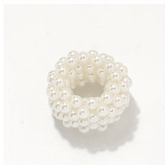 Faux Pearl Hair Tie Elastic Ponytail Holder