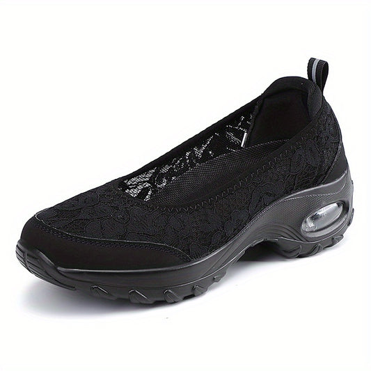 Breathable Lace Cushion Walking Shoes Women Stylish Non Slip Outdoor Activities