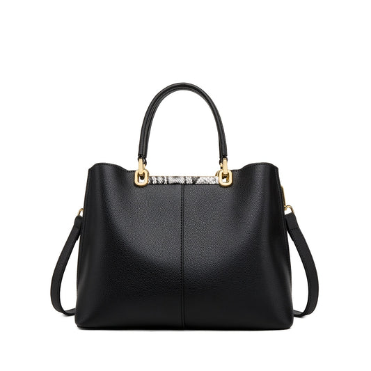 Versatile Large Capacity Cowhide Handbag for Women