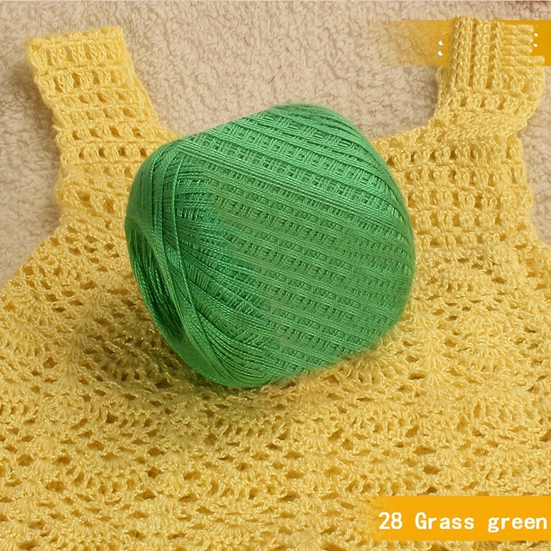4pcs No 8 Pearl Lace Thread Diy Crochet Silk Cotton Linen Bright Silk Thread