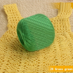 4pcs No 8 Pearl Lace Thread Diy Crochet Silk Cotton Linen Bright Silk Thread