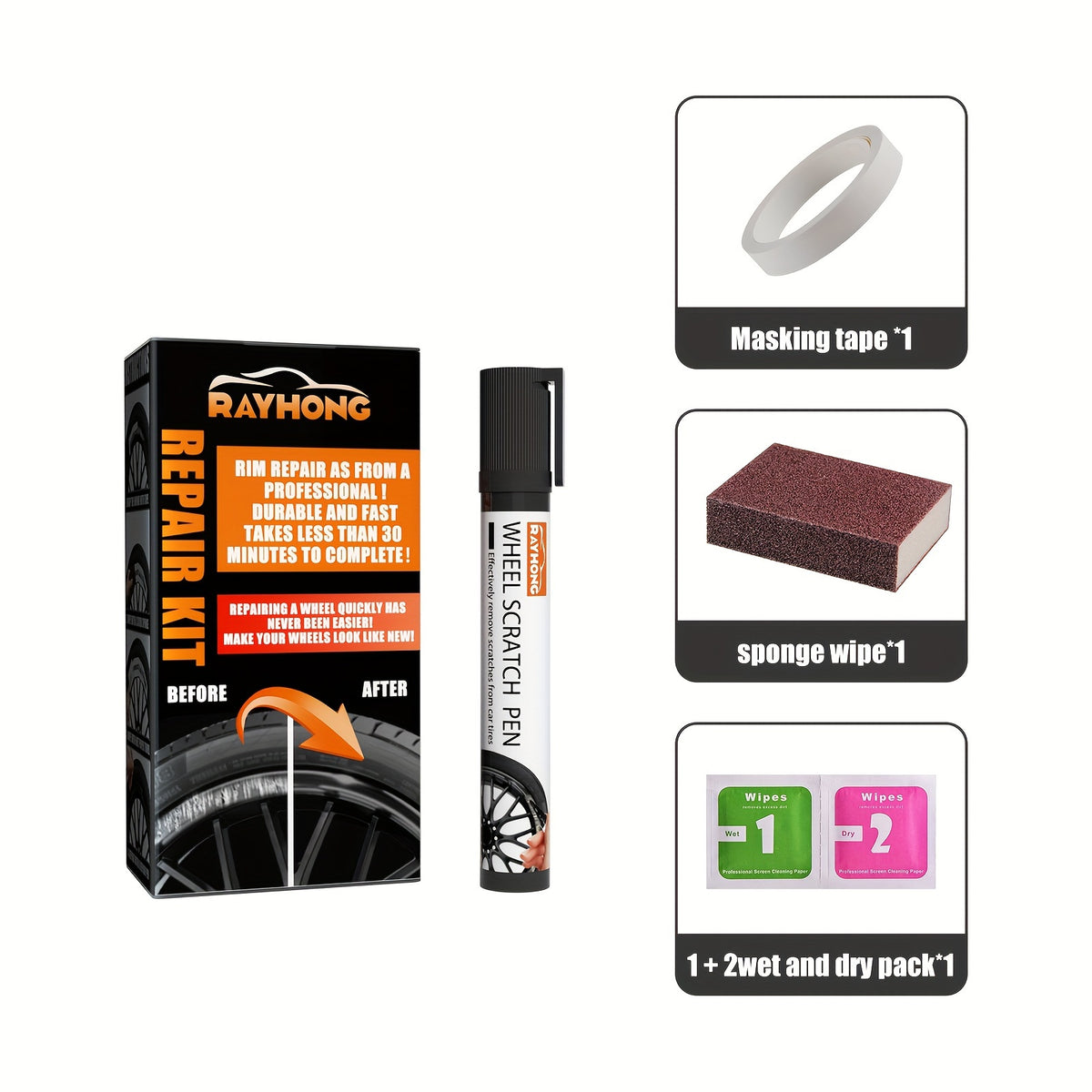 Car Wheel Scratch Repair Pen - Paint Surface Scratch Removal Pen