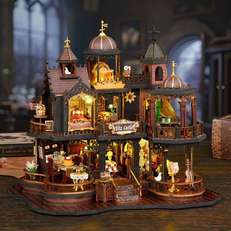 Mini Fantasy Edinburgh Castle 3D Puzzle Model House DIY Set