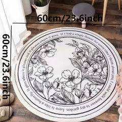 Nordic Round Cashmere Rug Plush Floor Rug 59.94 x 59.94