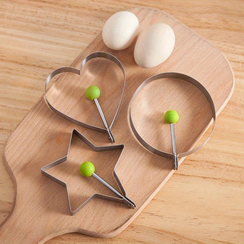5pcs Fried Egg Rings Pancake Mold Maker Non Stick Stainless Steel Egg Form