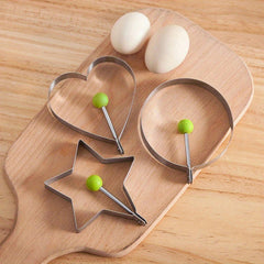 5pcs Fried Egg Rings Pancake Mold Maker Non Stick Stainless Steel Egg Form