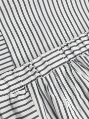 Striped Casual Two piece Set Crew Neck Long Sleeve Top & Wide Leg Pants