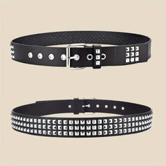 Studded Belt Punk Y2K Rock Rivet Belt Grommet Threads Belt