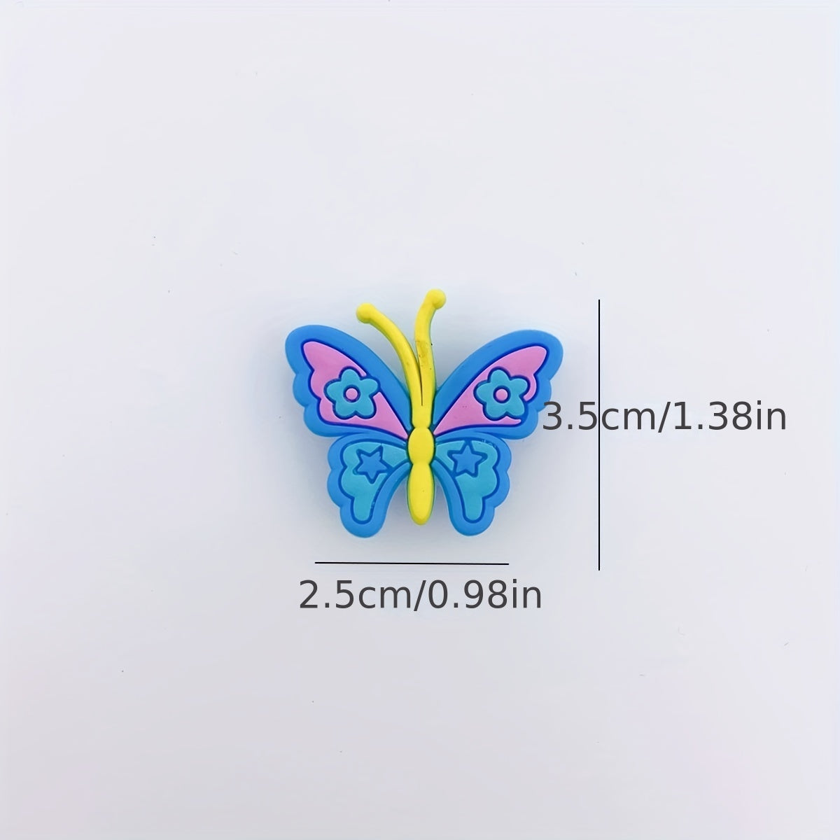 30pcs Butterfly Shoe Charm Resin Shoe Buckle Clogs DIY Accessories