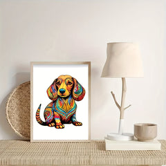 Wooden Dog Jigsaw Puzzle Irregular Shape Christmas Gift
