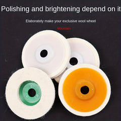 3pcs Mirror Polishing Wool Wheel for Ceramics Stone Metal