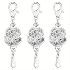 5 Pairs Magnetic Clasps for Jewelry Making, Rose Shape Closure