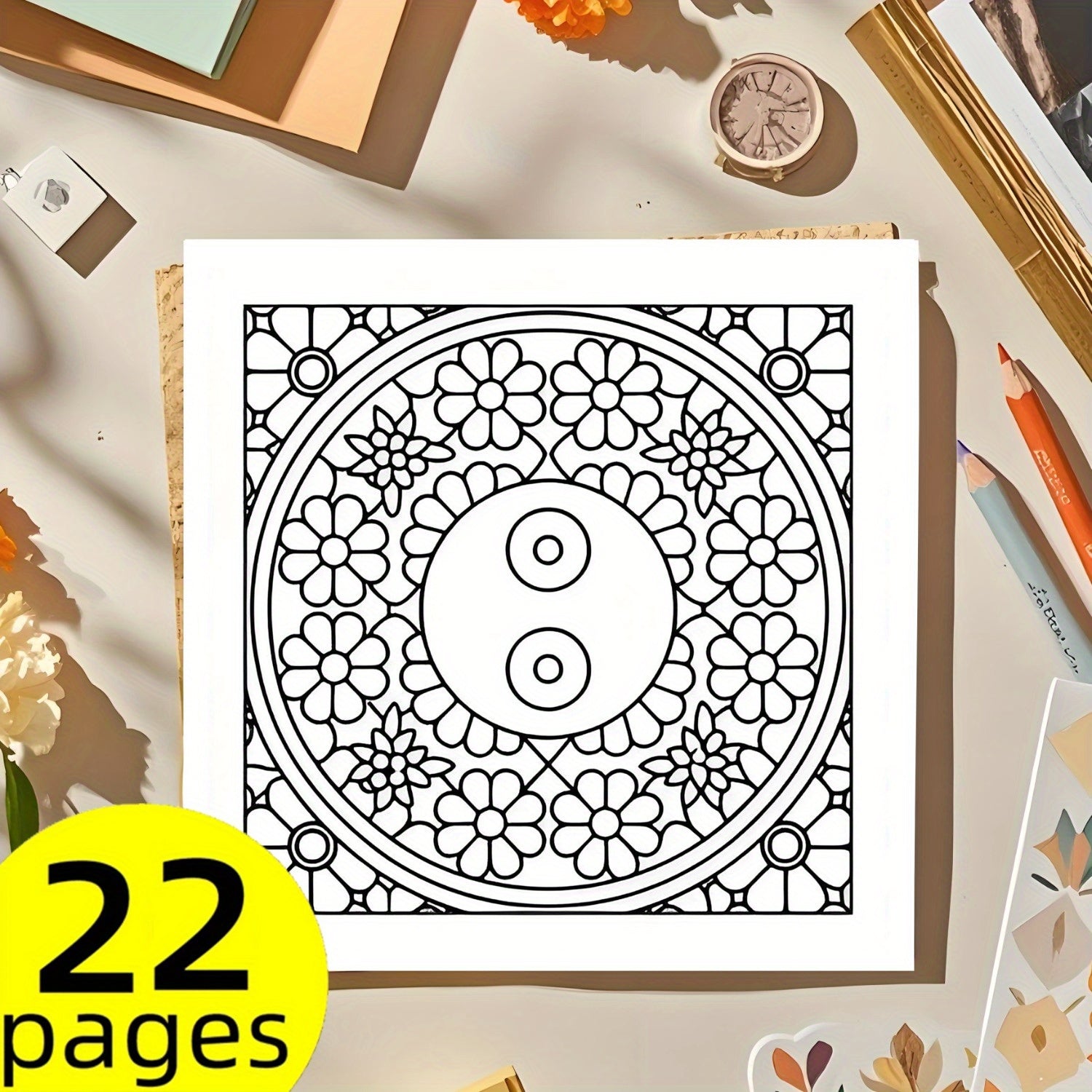 3D Geometry Coloring Book for Adults - Intricate Shapes and Patterns