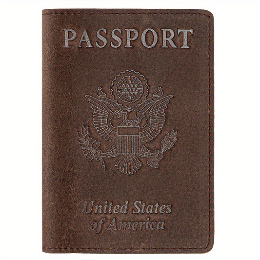 Leather Passport Cover Travel Holder for Cards