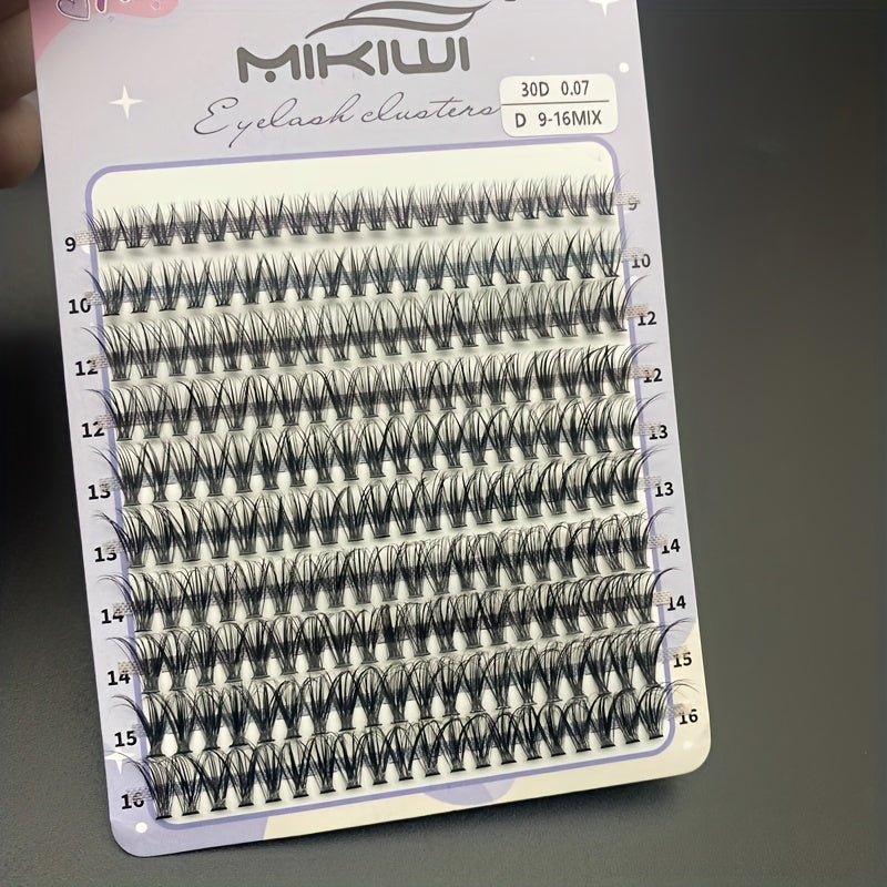 200Pcs 30D 9-16mm D Curling Cluster Individual Lashes Lash Extensions