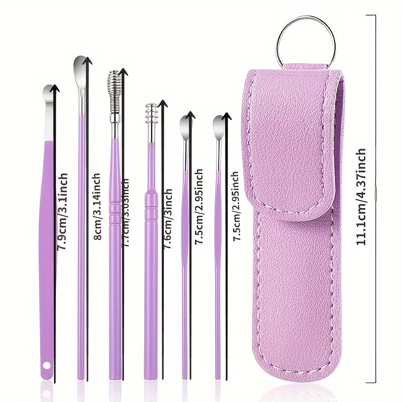 Stainless Steel Ear Pick Set Professional Ear Wax Remover 6Pcs