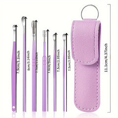 Stainless Steel Ear Pick Set Professional Ear Wax Remover 6Pcs