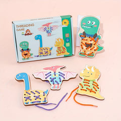 Wooden Pegboard Toy with Colorful Pegs Hand Eye Coordination