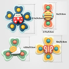 Suction Cup Spinning Top Insect Toys for Babies