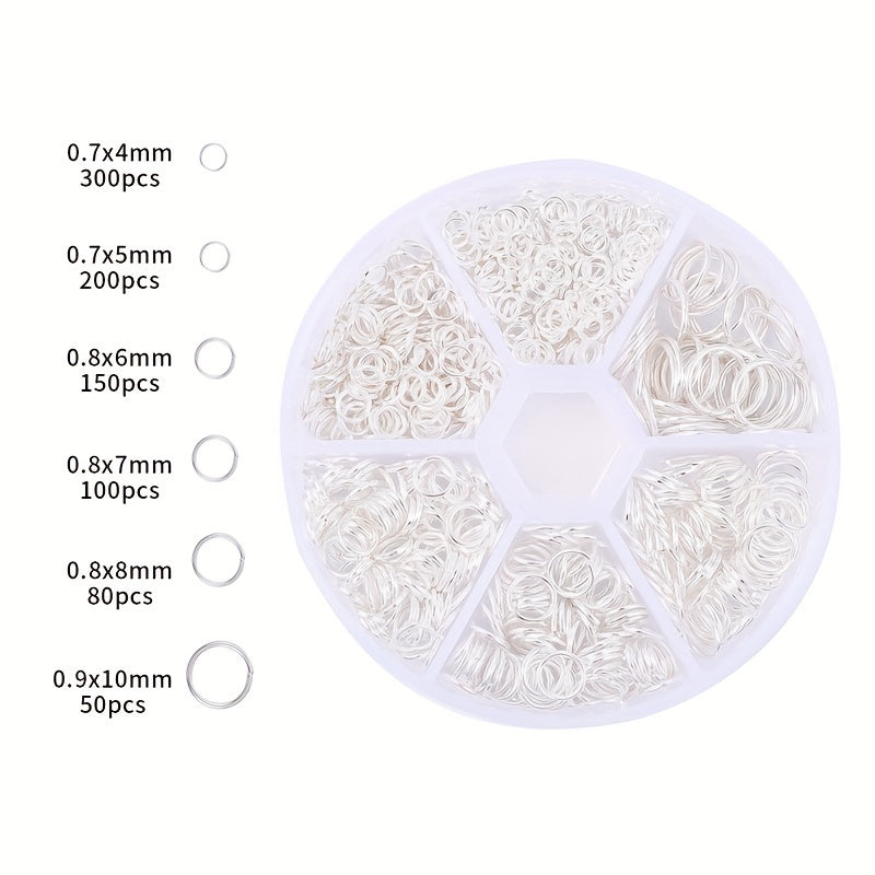 6 Sizes Open Jump Rings 4mm 5mm 6mm 7mm 8mm 10mm Jewelry Making Accessories