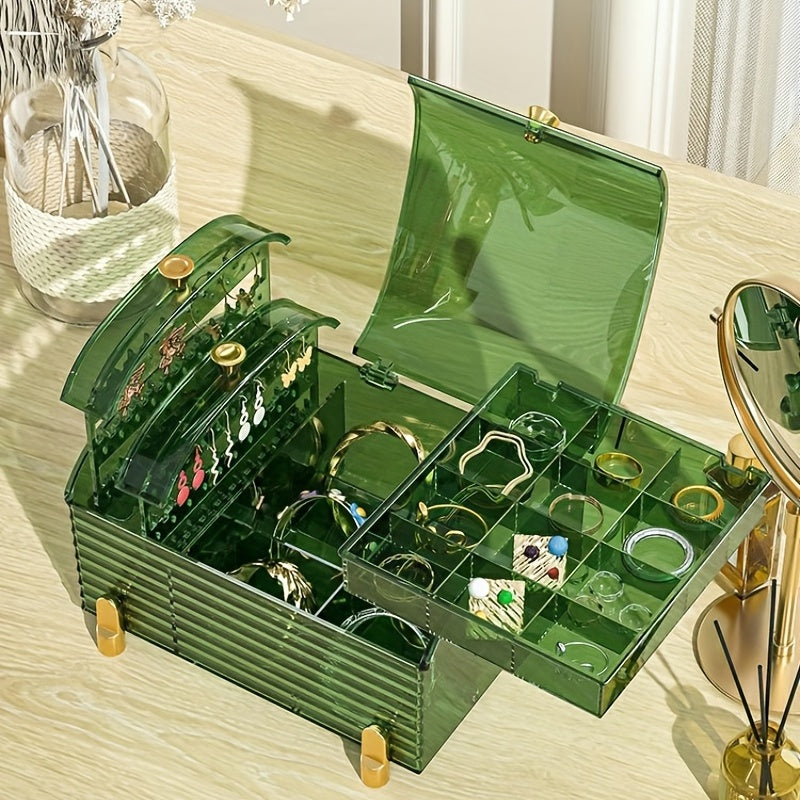 Clear Jewelry Box Case Bracelets Rings Earring Organizer Box