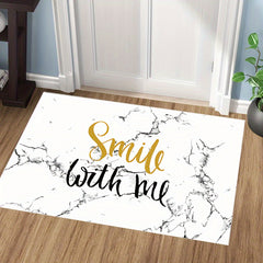 1pc Marble Pattern Anti Slip Floor Mat Area Rug Decor Carpet