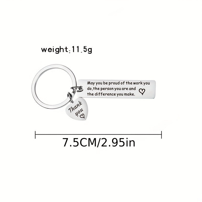 Stainless Steel Keychain Holiday Pendant