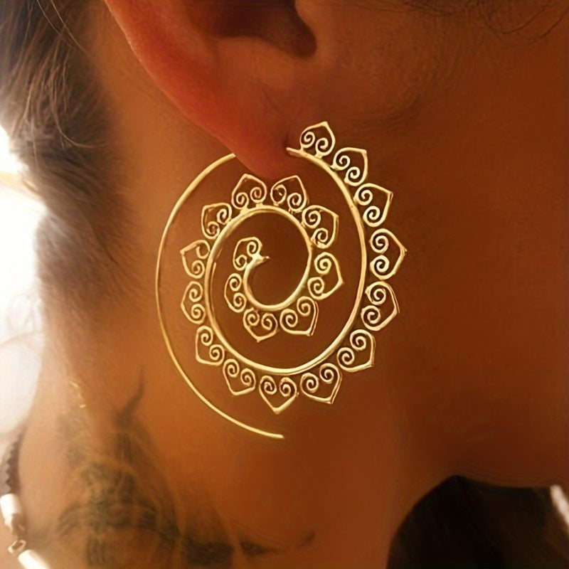 Leaf Spiral Personality Earrings