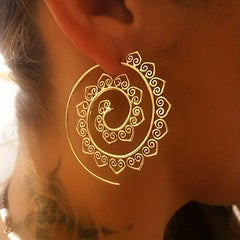 Leaf Spiral Personality Earrings