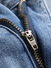 Men's Distressed Stretch Denim Pants Street Style