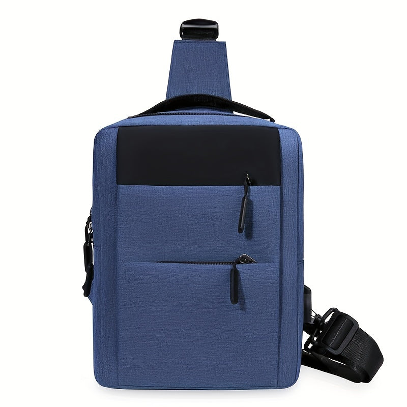 Large Capacity Shoulder Bag With USB Charging Port Backpack