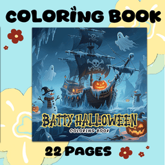 Deluxe Gothic Halloween Adult Coloring Book - Ghost Witch Horror Scene