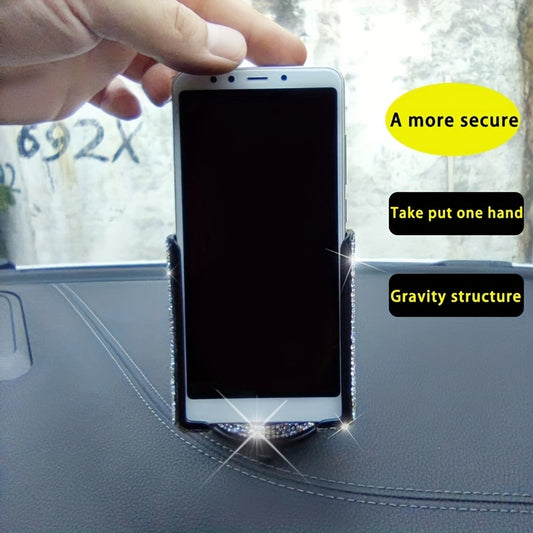 Diamond Studded Phone Holder Car Dashboard Ornament Car Accessories