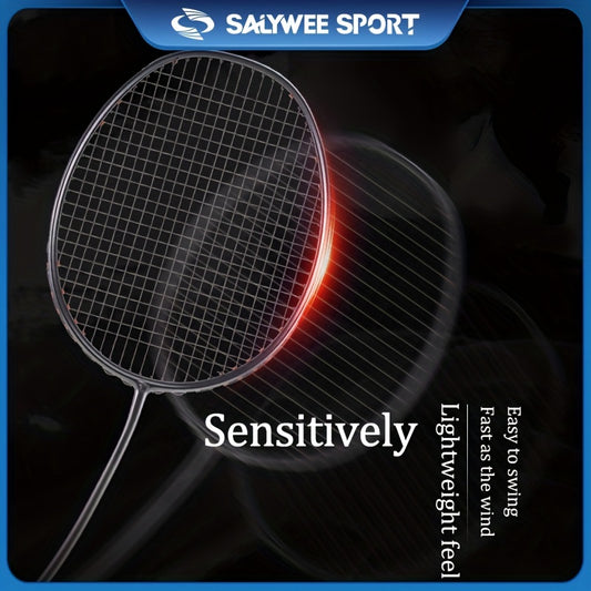 Carbon Fiber Pro Badminton Rackets With String & Bag