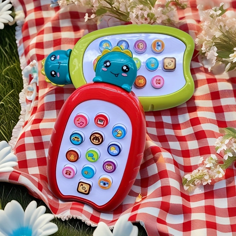 Dinosaur Music Phone Toy Touchscreen Lullabies Numbers Animals Fruit