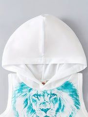 Boys Lion Print Tank Top & Shorts Set