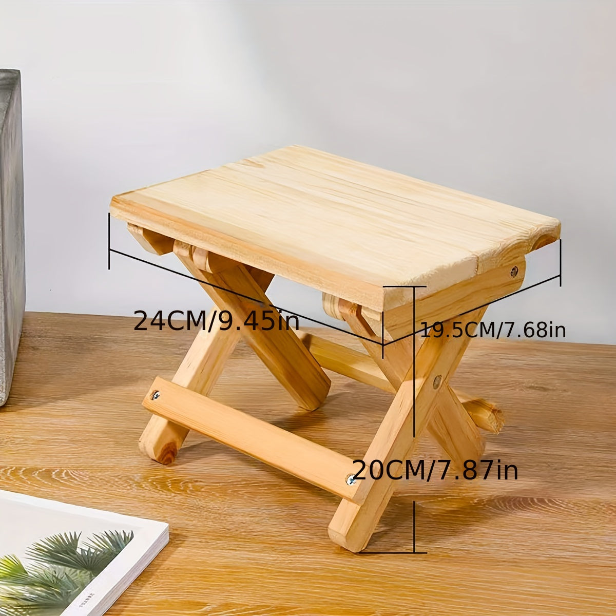 Portable Solid Wood Folding Stool Fishing Chair Shoe Stool