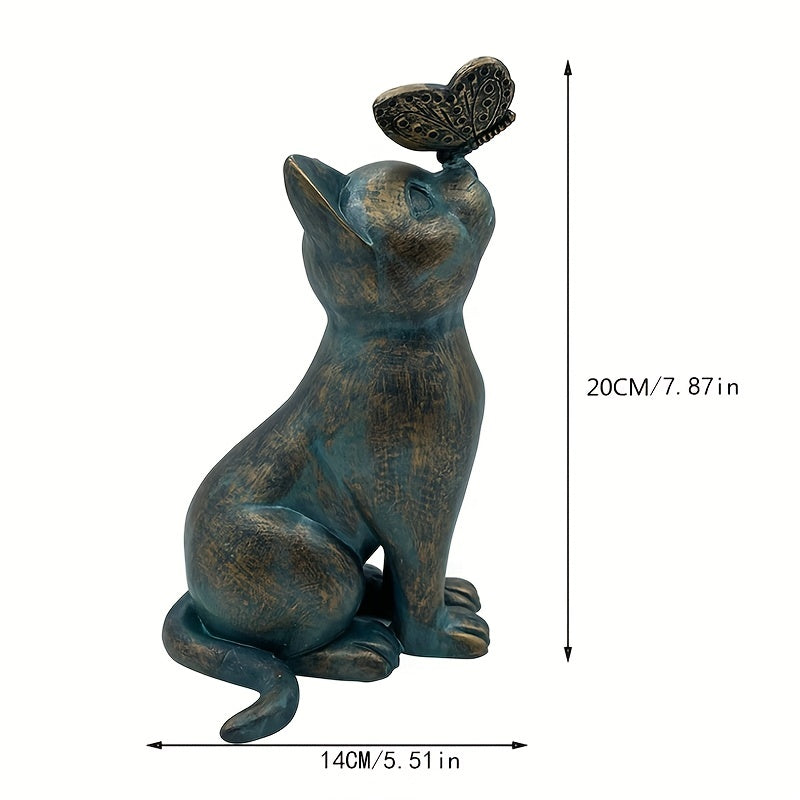 Outdoor Cat Decorative Resin Ornaments for Garden