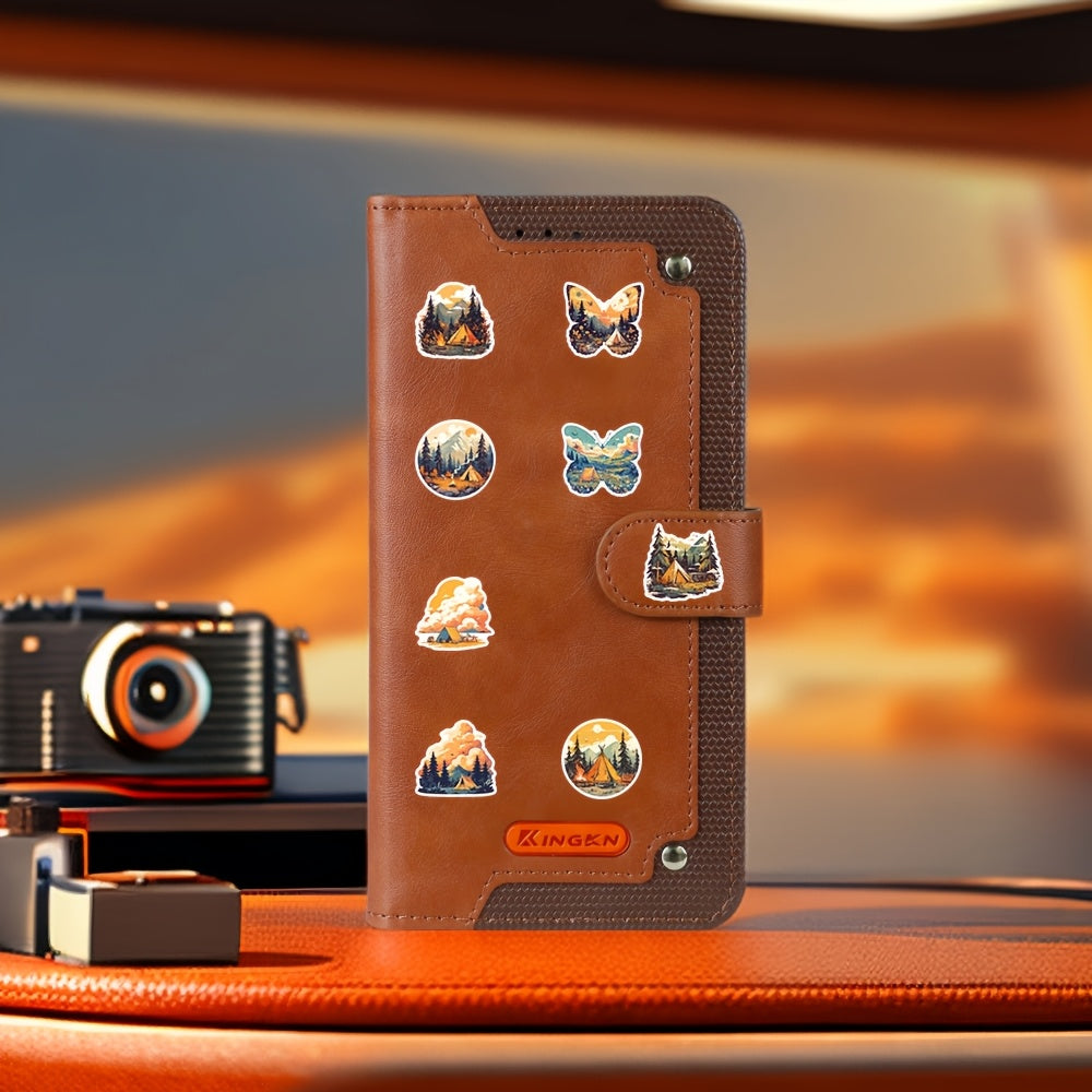 55pcs Adventure Camping Tent Stickers Rustic Nature Decals