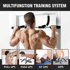 Pull Up Bar Door Rack Upper Body Trainer - Multifunctional Muscle Training