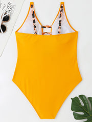  Solid One Piece Swimsuit Women's High Stretch Bathing Suit