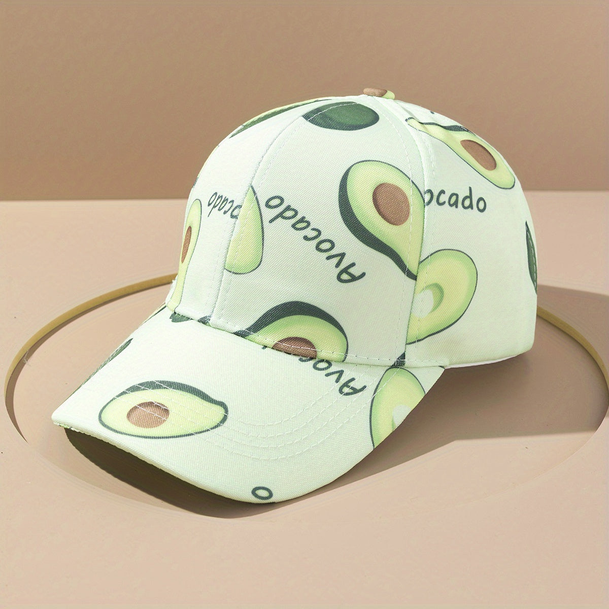 Avocado Print Baseball Cap Solid Cartoon Dad Hat Adjustable Lightweight Sun Hats
