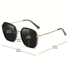Large Polygon Sunglasses UV400 Sun Shades for Women Men