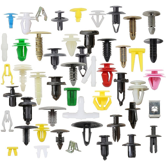 100 Pcs Car Plastic Fastener Nylon Rivets Door Nail Inner Plate