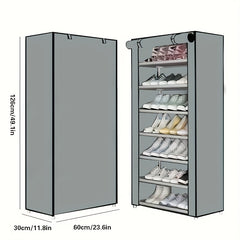 Durable Foldable Vertical Shoe Rack Organizer for Entryway Hallway