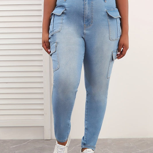  High Rise Cargo Skinny Jeans Women's