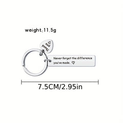 Stainless Steel Keychain Holiday Pendant