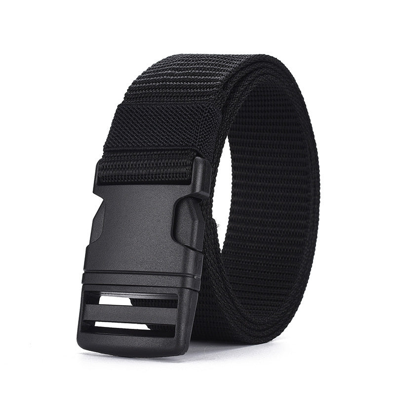 Men's Nylon Canvas Belt No Metal Buckle Military Tactical Belt 6 Colors
