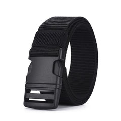 Men's Nylon Canvas Belt No Metal Buckle Military Tactical Belt 6 Colors