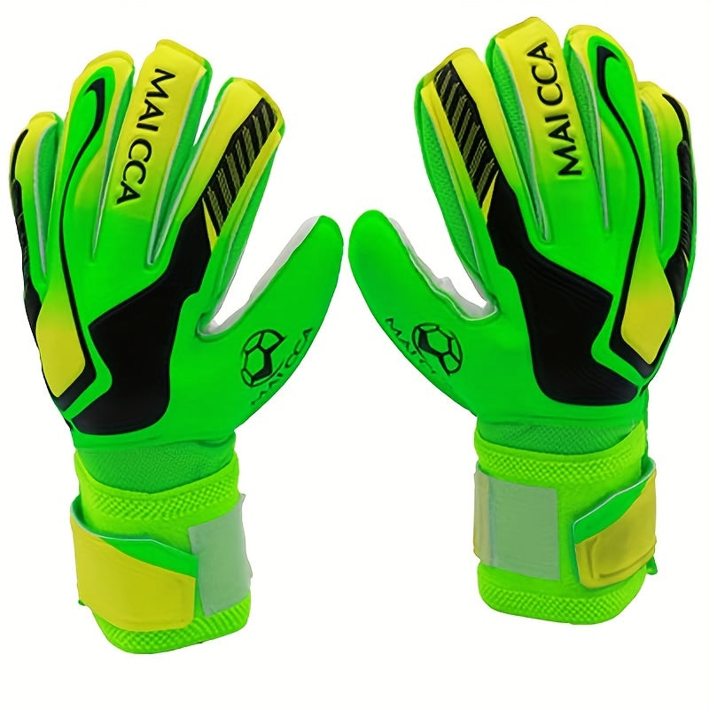 Soccer Goalie Gloves Strong Grip Green